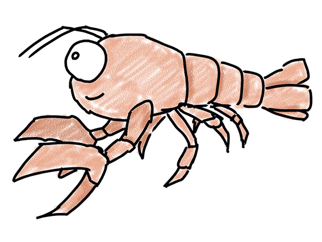ザリガニ - 人 / 手描き / 漫画 / アニメ / イラスト / クリップアート / フリー素材