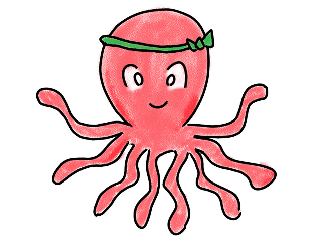 蛸 | タコ - 人 / 手描き / 漫画 / アニメ / イラスト / クリップアート / フリー素材