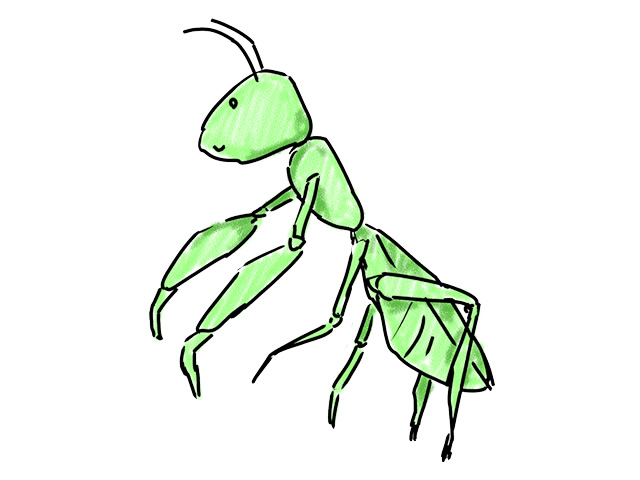カマキリ | 昆虫 - 人 / 手描き / 漫画 / アニメ / イラスト / クリップアート / フリー素材