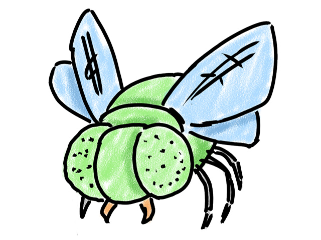ハエ | 蠅 | 害虫 - 人 / 手描き / 漫画 / アニメ / イラスト / クリップアート / フリー素材