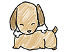 骨をくわえている犬 | アニマル - キャラクター｜人物｜フリーイラスト