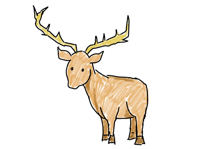 鹿 | シカ | 動物 - 人 / 手描き / 漫画 / アニメ / イラスト / クリップアート / フリー素材