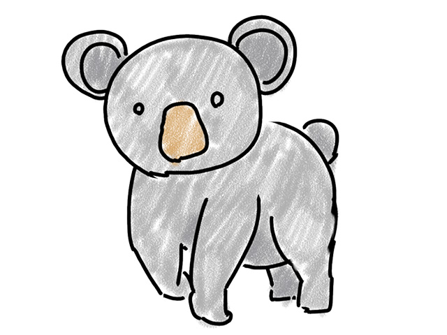 コアラ | 動物 - 人 / 手描き / 漫画 / アニメ / イラスト / クリップアート / フリー素材