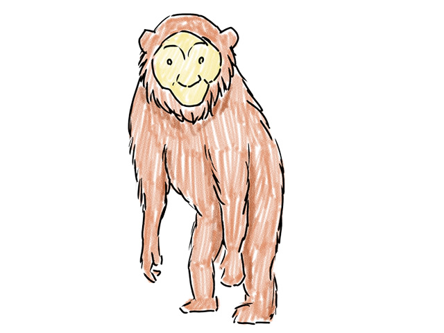 猿 | サル | アニマル - 人 / 手描き / 漫画 / アニメ / イラスト / クリップアート / フリー素材