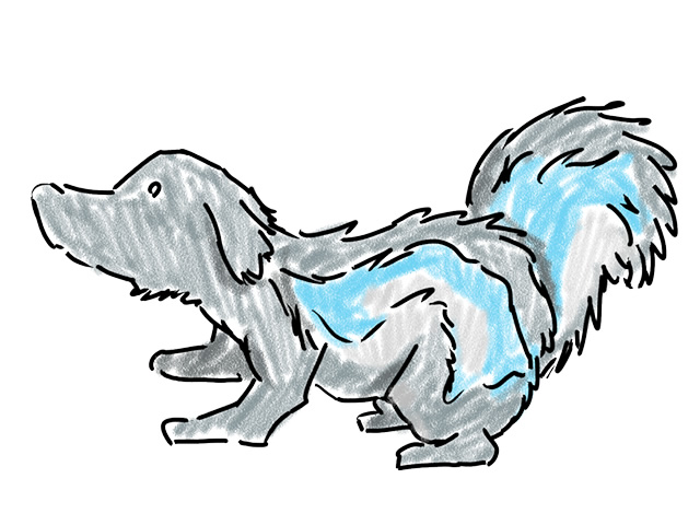 スカンク | 動物 - 人 / 手描き / 漫画 / アニメ / イラスト / クリップアート / フリー素材