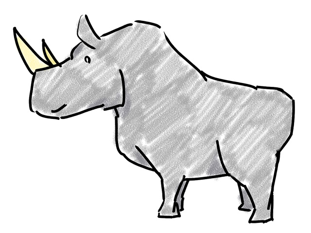 サイ | アニマル - 人 / 手描き / 漫画 / アニメ / イラスト / クリップアート / フリー素材