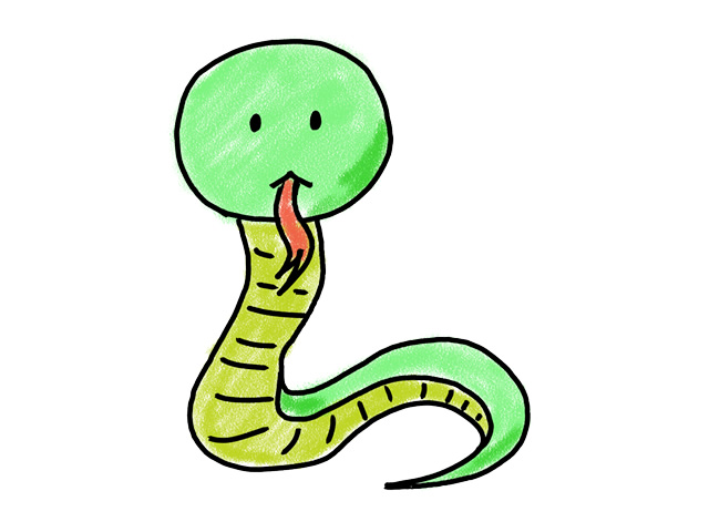 蛇 | ヘビ | 動物 - 人 / 手描き / 漫画 / アニメ / イラスト / クリップアート / フリー素材