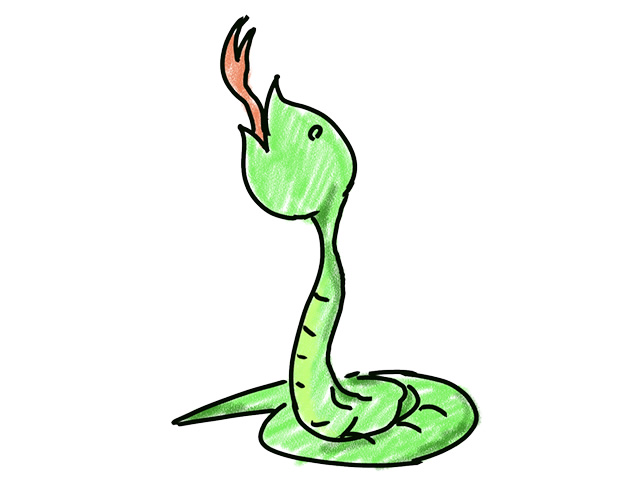 へび | 蛇 | 動物 - 人 / 手描き / 漫画 / アニメ / イラスト / クリップアート / フリー素材