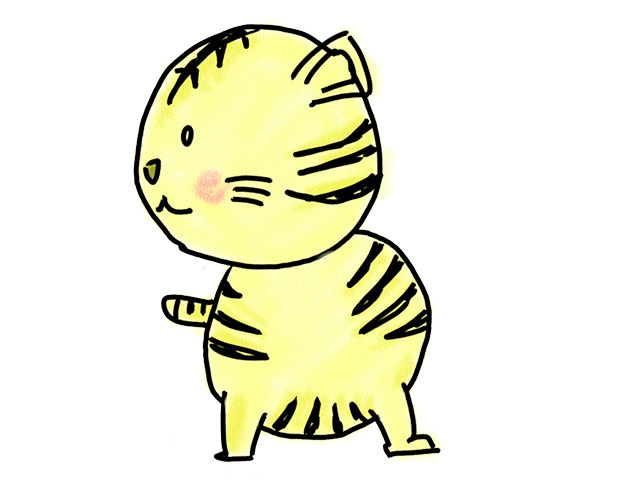 子供のトラ | 動物 - 人 / 手描き / 漫画 / アニメ / イラスト / クリップアート / フリー素材