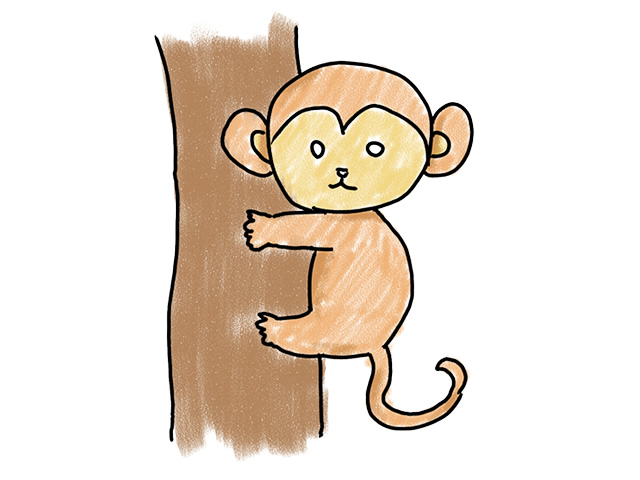 猿 | サル | アニマル - 人 / 手描き / 漫画 / アニメ / イラスト / クリップアート / フリー素材