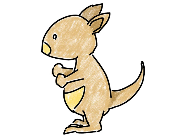 ボクシングスタイル | カンガルー | 動物 - 人 / 手描き / 漫画 / アニメ / イラスト / クリップアート / フリー素材