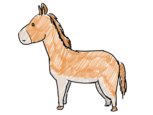 ロバ | 動物 - 人 / 手描き / 漫画 / アニメ / イラスト / クリップアート / フリー素材