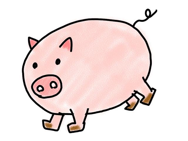 豚 | ブタ | 動物 - 人 / 手描き / 漫画 / アニメ / イラスト / クリップアート / フリー素材