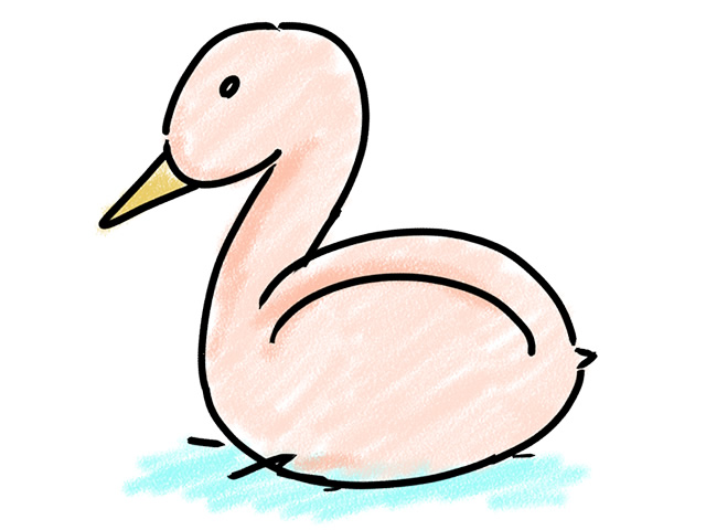 白鳥 | ハクチョウ | 鳥類 - 人 / 手描き / 漫画 / アニメ / イラスト / クリップアート / フリー素材