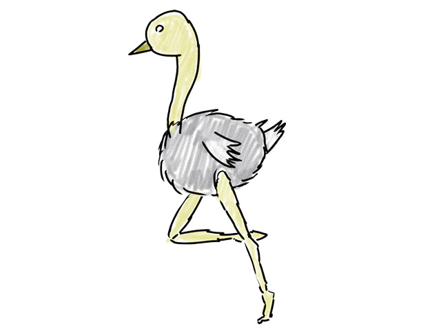 ダチョウ | 駝鳥 - 人 / 手描き / 漫画 / アニメ / イラスト / クリップアート / フリー素材