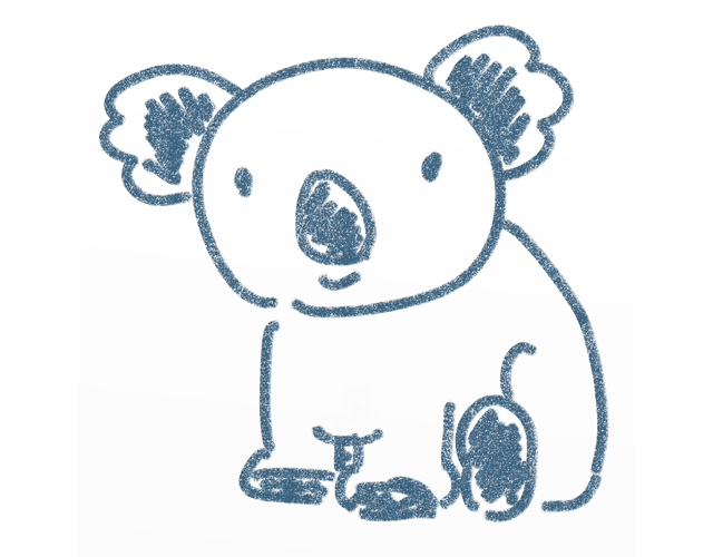 コアラ/動物/アニマル - 人 / 手描き / 漫画 / アニメ / イラスト / クリップアート / フリー素材