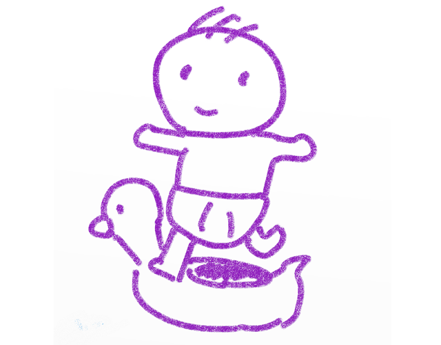 赤ん坊/おまる - 人 / 手描き / 漫画 / アニメ / イラスト / クリップアート / フリー素材