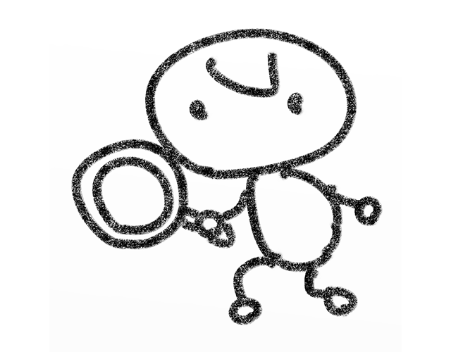 探偵/虫眼鏡/探す - 人 / 手描き / 漫画 / アニメ / イラスト / クリップアート / フリー素材