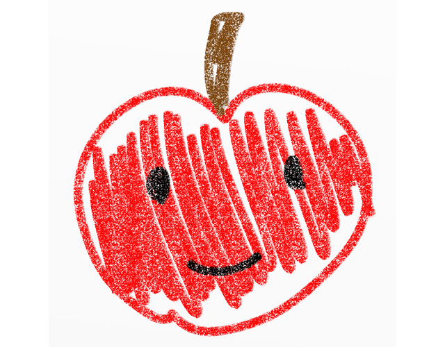 りんご/アップル/林檎 - 人 / 手描き / 漫画 / アニメ / イラスト / クリップアート / フリー素材