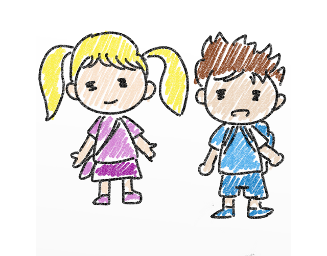 遠足/子供/少年/少女 - 人 / 手描き / 漫画 / アニメ / イラスト / クリップアート / フリー素材