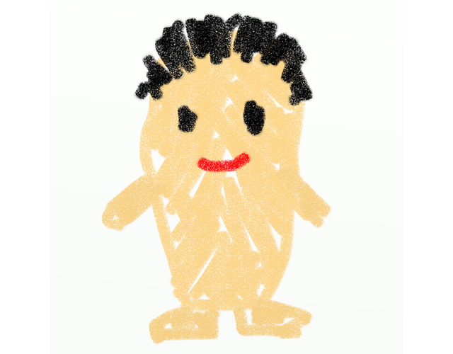 笑顔/人/立つ - 人 / 手描き / 漫画 / アニメ / イラスト / クリップアート / フリー素材