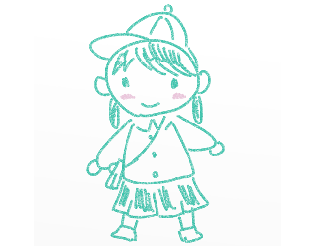 幼稚園/女の子 - 人 / 手描き / 漫画 / アニメ / イラスト / クリップアート / フリー素材