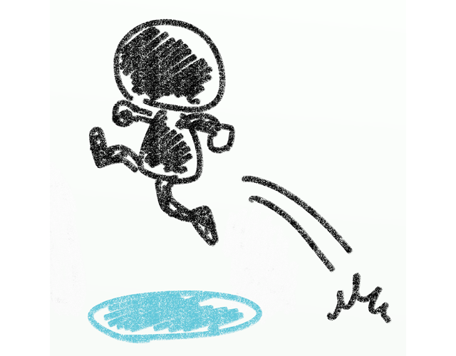 ジャンプ/飛び越える/人 - 人 / 手描き / 漫画 / アニメ / イラスト / クリップアート / フリー素材