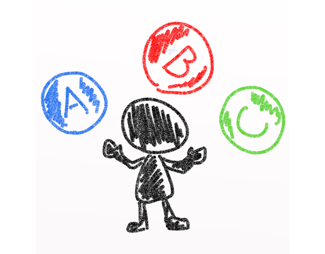 選択/チョイス/A/B/C - 人 / 手描き / 漫画 / アニメ / イラスト / クリップアート / フリー素材