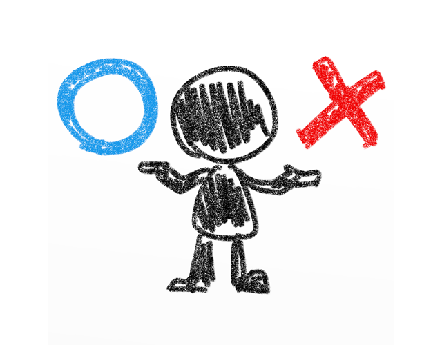 選ぶ/正解/不正解 - 人 / 手描き / 漫画 / アニメ / イラスト / クリップアート / フリー素材