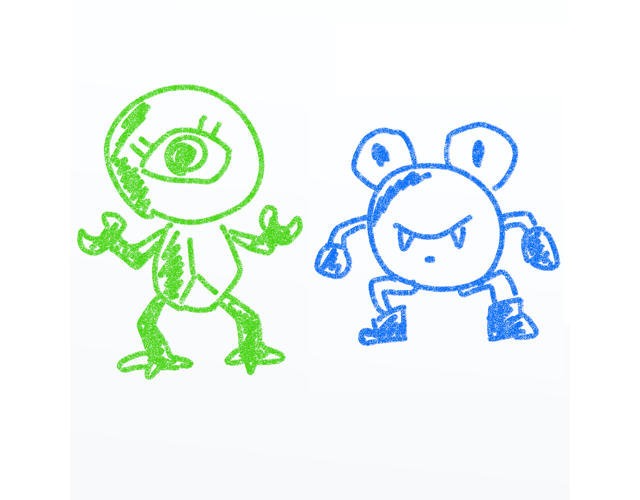 モンスター/怪物/オバケ - 人 / 手描き / 漫画 / アニメ / イラスト / クリップアート / フリー素材