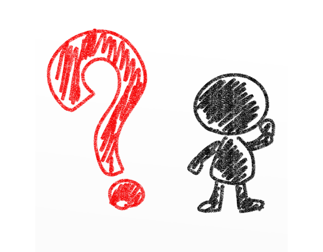 問題/悩む/クエスチョン - 人 / 手描き / 漫画 / アニメ / イラスト / クリップアート / フリー素材