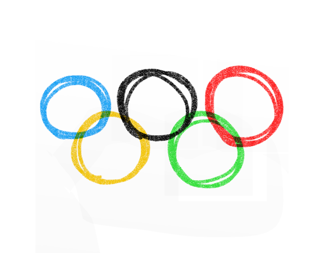オリンピック/マーク/輪 - 人 / 手描き / 漫画 / アニメ / イラスト / クリップアート / フリー素材