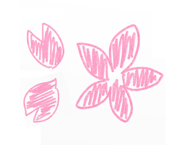 さくら/花びら/ピンク - 人 / 手描き / 漫画 / アニメ / イラスト / クリップアート / フリー素材