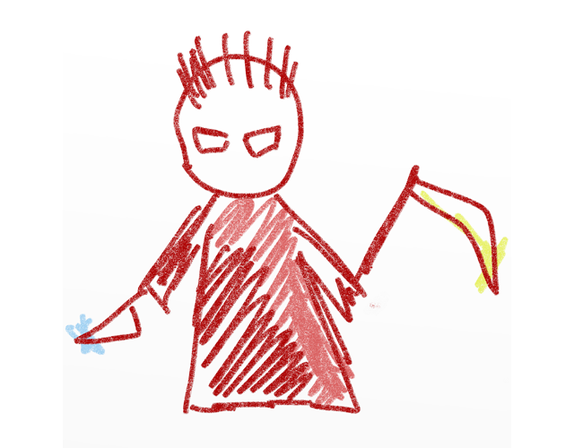 死神/オバケ/悪魔 - 人 / 手描き / 漫画 / アニメ / イラスト / クリップアート / フリー素材