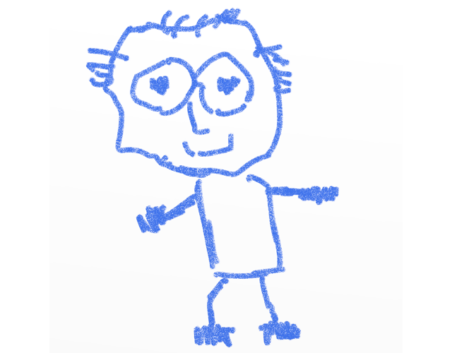 人/シンプル/青 - 人 / 手描き / 漫画 / アニメ / イラスト / クリップアート / フリー素材