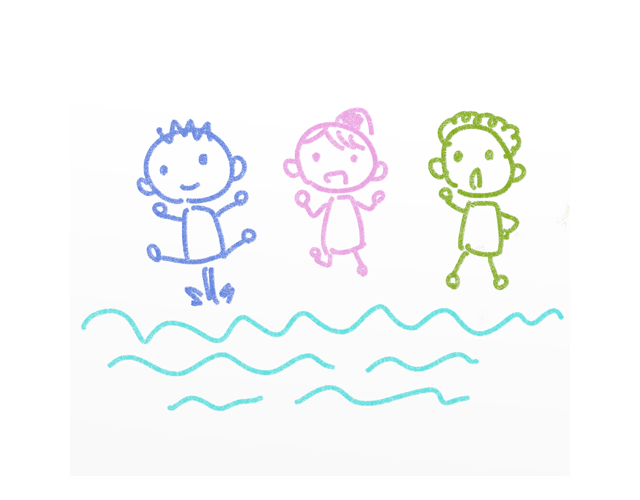 海/バケーション/遊ぶ - 人 / 手描き / 漫画 / アニメ / イラスト / クリップアート / フリー素材