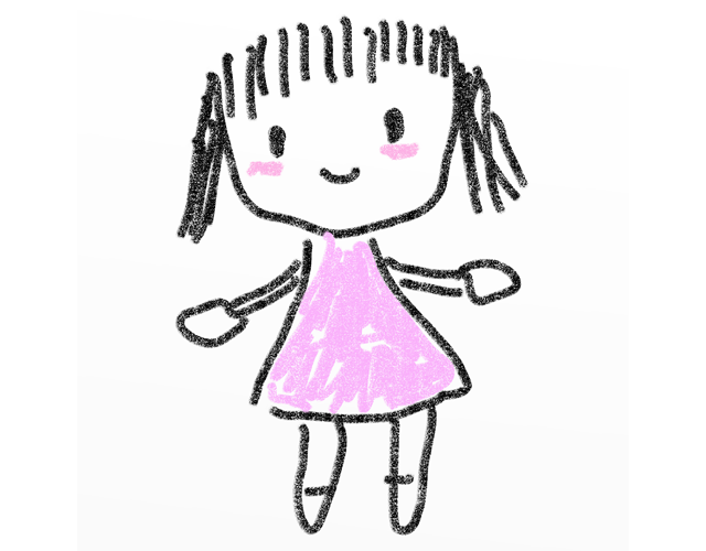 女の子/お出かけ/ピンクの服 - 人 / 手描き / 漫画 / アニメ / イラスト / クリップアート / フリー素材