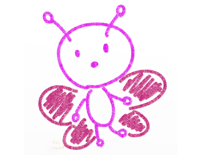 蝶/虫/チョウ - 人 / 手描き / 漫画 / アニメ / イラスト / クリップアート / フリー素材