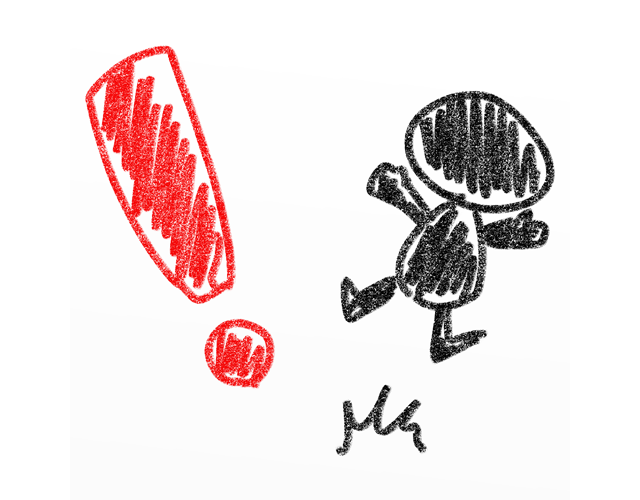 びっくり/マーク/人間 - 人 / 手描き / 漫画 / アニメ / イラスト / クリップアート / フリー素材