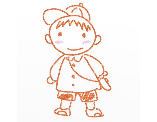 幼稚園/男の子/通学 - 人 / 手描き / 漫画 / アニメ / イラスト / クリップアート / フリー素材