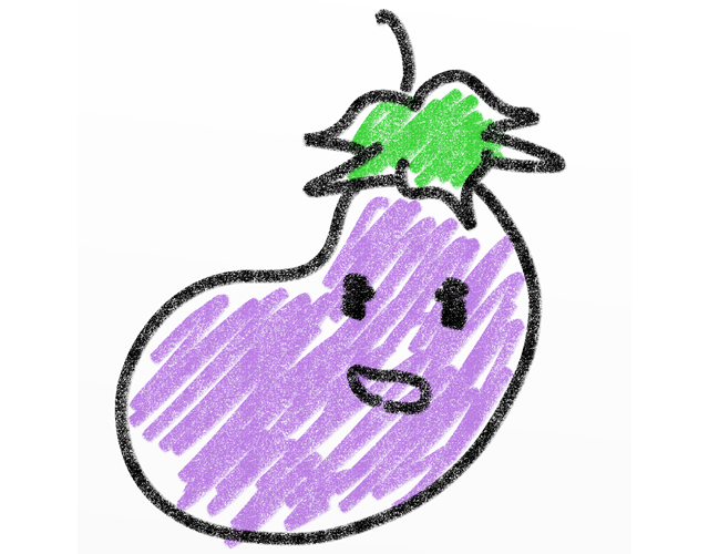 なすび/茄子/紫 - 人 / 手描き / 漫画 / アニメ / イラスト / クリップアート / フリー素材