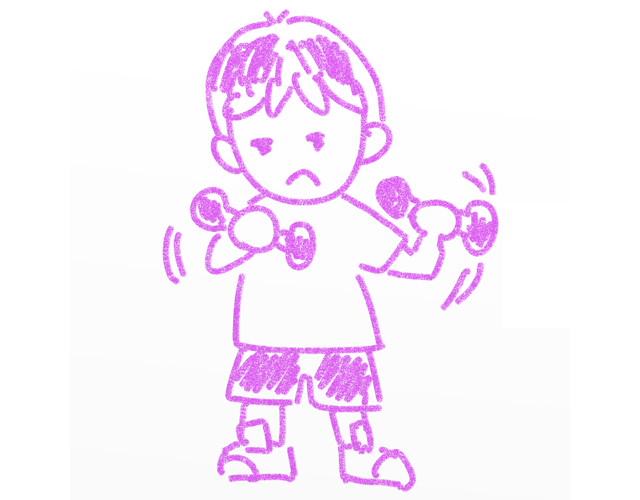 運動/筋トレ/おもり - 人 / 手描き / 漫画 / アニメ / イラスト / クリップアート / フリー素材