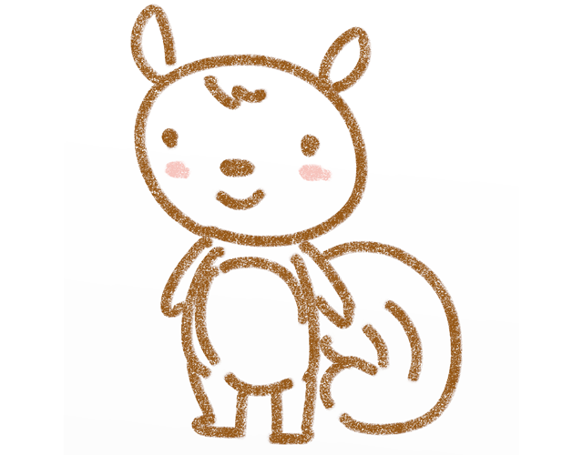 りす/どうぶつ/アニマル - 人 / 手描き / 漫画 / アニメ / イラスト / クリップアート / フリー素材