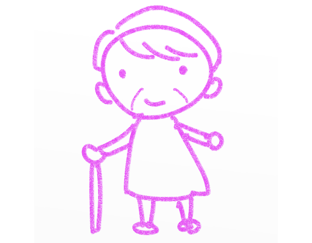 おばあさん/年寄り/年配者 - 人 / 手描き / 漫画 / アニメ / イラスト / クリップアート / フリー素材