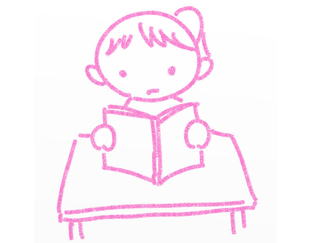 読書/本/女の子 - 人 / 手描き / 漫画 / アニメ / イラスト / クリップアート / フリー素材