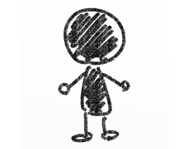 黒ピープル/シンプル - 人 / 手描き / 漫画 / アニメ / イラスト / クリップアート / フリー素材