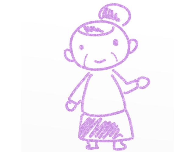 おばあさん/年配/年寄り - 人 / 手描き / 漫画 / アニメ / イラスト / クリップアート / フリー素材