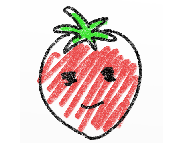 イチゴ/苺/果物 - 人 / 手描き / 漫画 / アニメ / イラスト / クリップアート / フリー素材