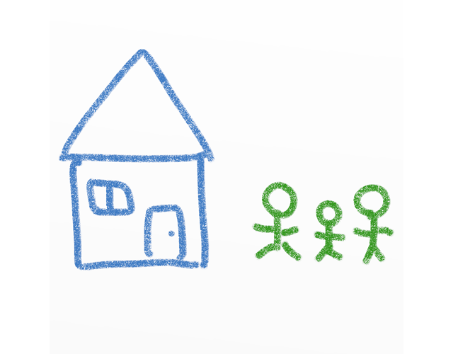 引越/新しい家 - 人 / 手描き / 漫画 / アニメ / イラスト / クリップアート / フリー素材