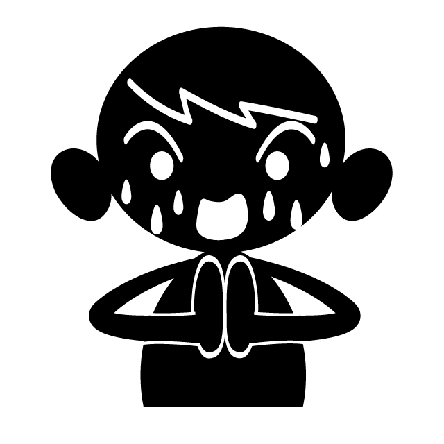 本当にゴメンっ/謝る - 人 / 手描き / 漫画 / アニメ / イラスト / クリップアート / フリー素材